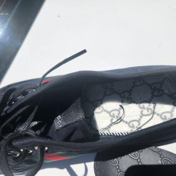 COPY - Gucci Web Sneakers Canvas sz 9 - Picture 2 of 8